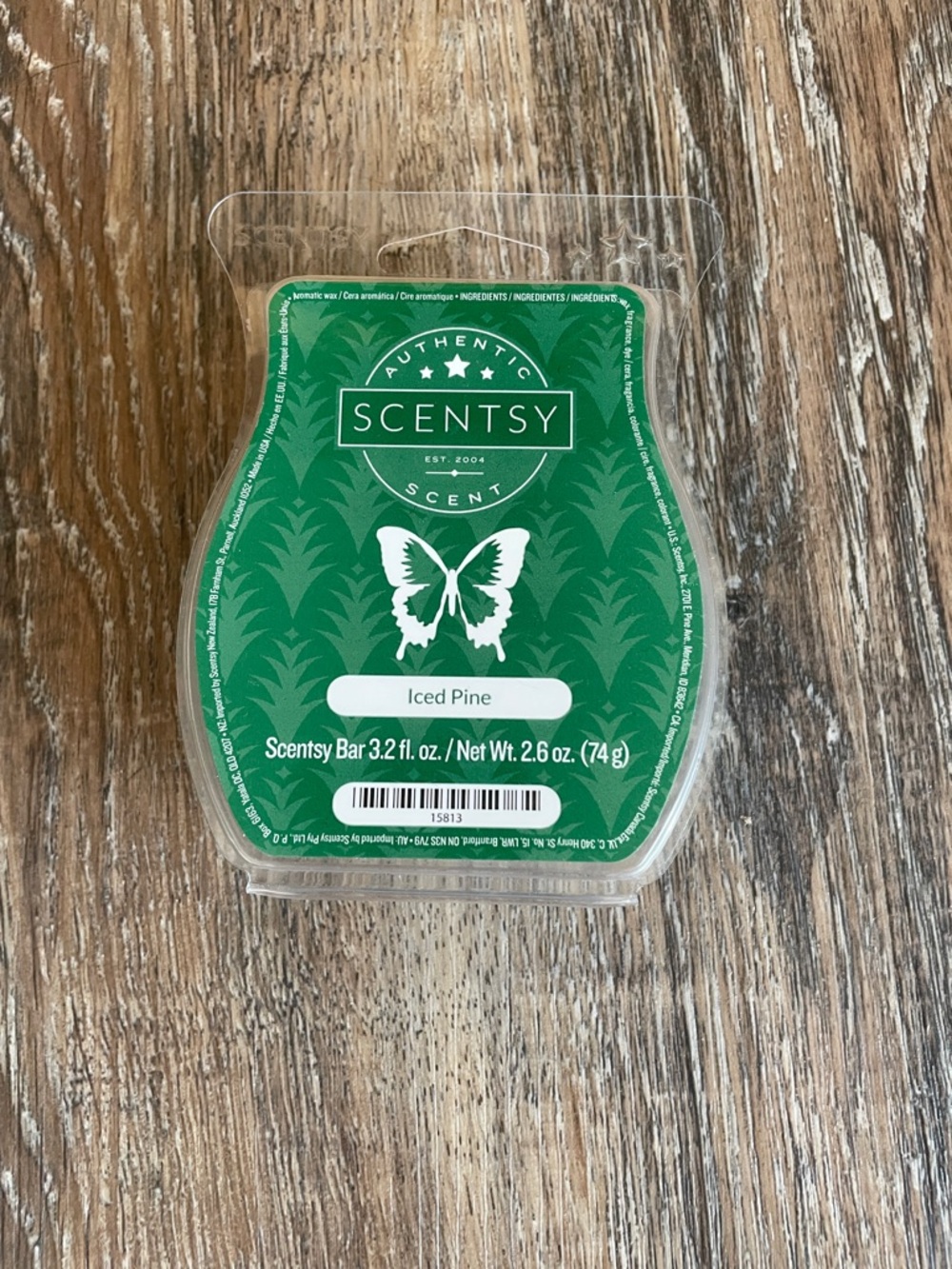 Scentsy Iced Pine Wax Bar - Green Label full bar!